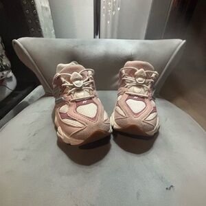 New Balance Kids Pink and Tan Sneakers